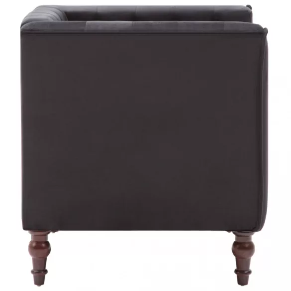 fekete bársonyfotel