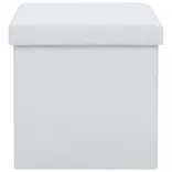 2 db fehér összecsukható műbőr tárolóülőke