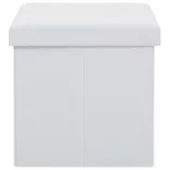 2 db fehér összecsukható műbőr tárolóülőke