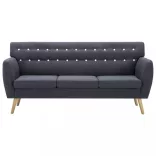 3 személyes sötétszürke szövet kanapé 172 x 70 x 82 cm