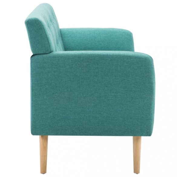 3 személyes zöld szövet kanapé 172 x 70 x 82 cm