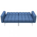 kék szövet kanapéágy