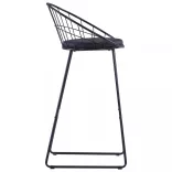 2 db fekete műbőr bárszék