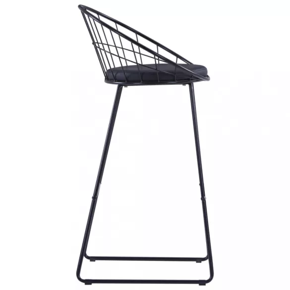 2 db fekete műbőr bárszék