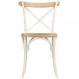 2 db fehér kereszt háttámlás tömör mangófa szék