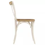 2 db fehér kereszt háttámlás tömör mangófa szék