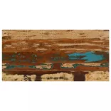 tömör újrahasznosított fa és acél dohányzóasztal 100x50x35 cm