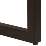 tömör újrahasznosított fa és acél dohányzóasztal 100x50x35 cm