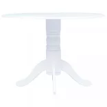 fehér tömör gumifa étkezőasztal 106 cm