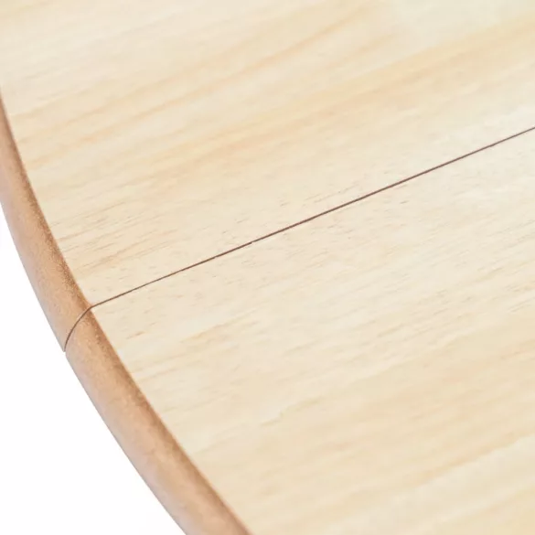 fehér és barna tömör gumifa étkezőasztal 106 cm