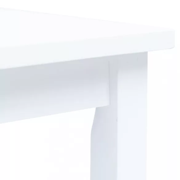 fehér tömör gumifa étkezőasztal 114 x 71 x 75 cm