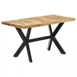 tömör nyers mangófa étkezőasztal 140 x 70 x 75 cm