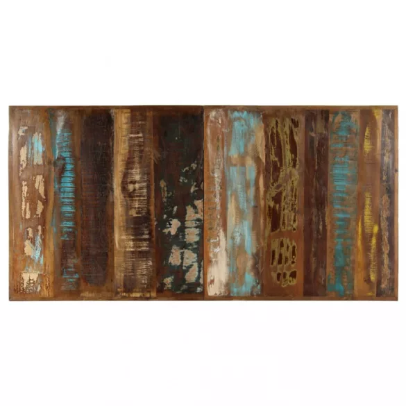 tömör újrahasznosított fa étkezőasztal 140 x 70 x 75 cm