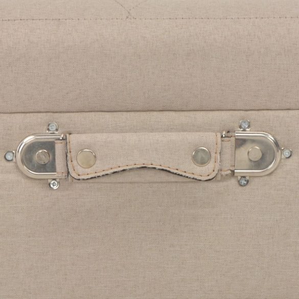 bézsszínű kárpitozott tárolóülőke 40 cm