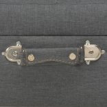 sötétszürke kárpitozott tárolóülőke 40 cm