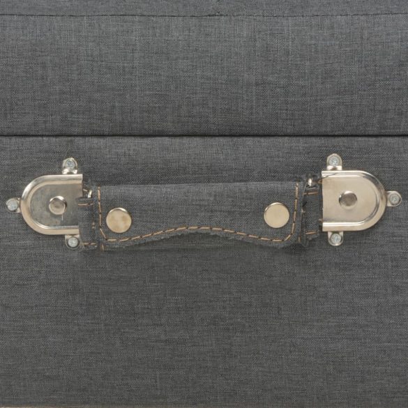 sötétszürke kárpitozott tárolóülőke 40 cm