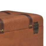 sárgásbarna műbőr tárolóülőke 40 cm