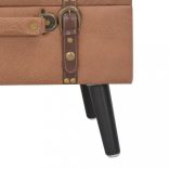 barna műbőr tárolóülőke 40 cm