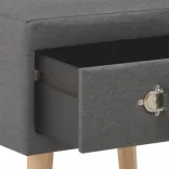 sötétszürke szövet éjjeliszekrény 40 x 35 x 40 cm