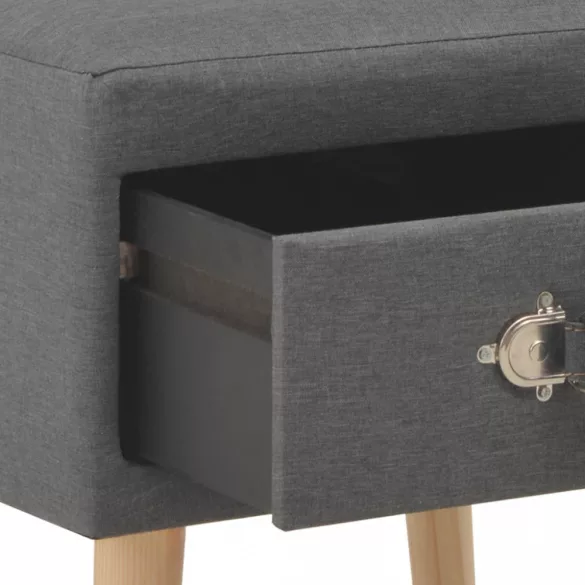 sötétszürke szövet éjjeliszekrény 40 x 35 x 40 cm