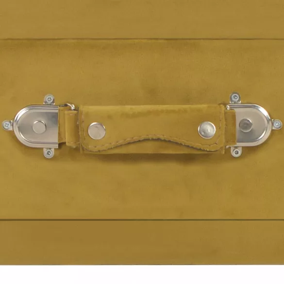 mustársárga bársony éjjeliszekrény 40 x 35 x 40 cm