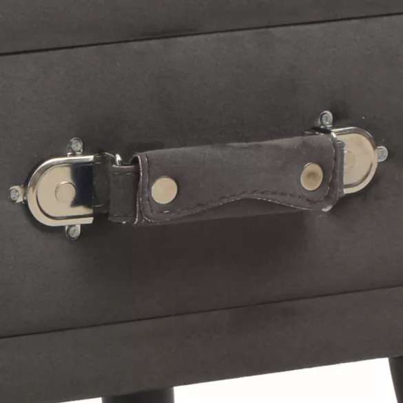 szürke bársony éjjeliszekrény 40 x 35 x 40 cm