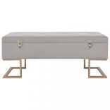 szürke bársonypad tárolórekesszel 105 cm