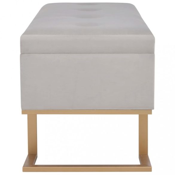 szürke bársonypad tárolórekesszel 105 cm