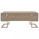 bézs bársonypad tárolórekesszel 105 cm