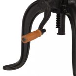 tömör mangófa és öntöttvas kisasztal 45 x (45-62) cm