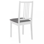 2 db fehér tömör fa étkezőszék párnával