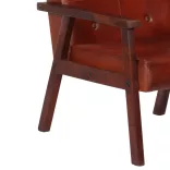 barna valódi bőr karosszék