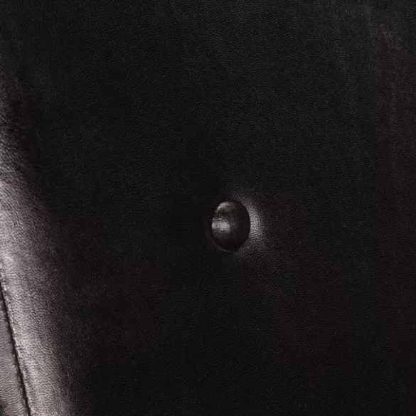 fekete valódi bőr karosszék