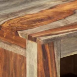 szürke tömör akácfából tálalószekrény 100x30x50 cm