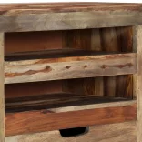 szürke tömör akácfából tálalószekrény 100x30x50 cm