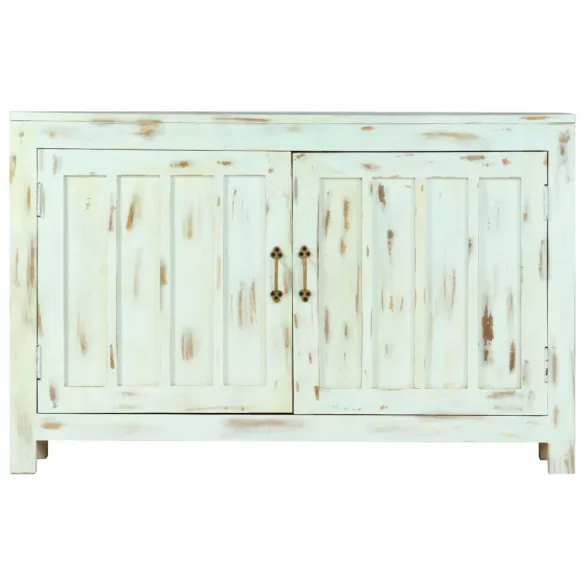 világoskék tömör mangófa tálalószekrény 110 x 35 x 70 cm