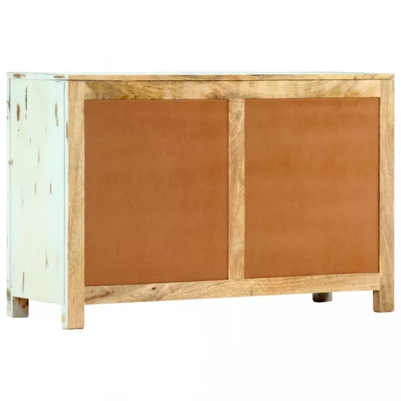 világoskék tömör mangófa tálalószekrény 110 x 35 x 70 cm