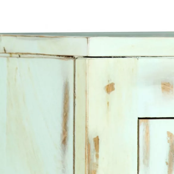 világoskék tömör mangófa tálalószekrény 110 x 35 x 70 cm