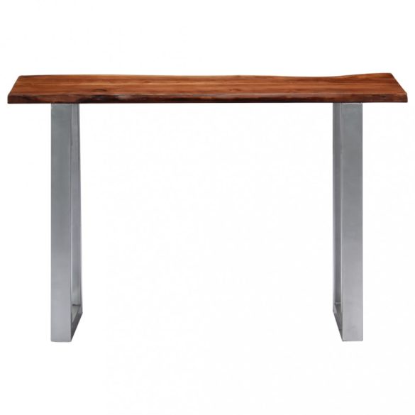 tömör akácfa és vas tálalóasztal 115 x 35 x 76 cm