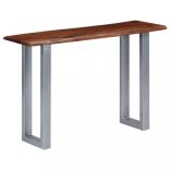 tömör akácfa és vas tálalóasztal 115 x 35 x 76 cm