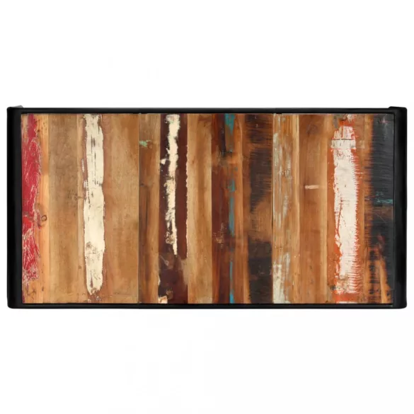 tömör újrahasznosított fa étkezőasztal 180 x 90 x 76 cm