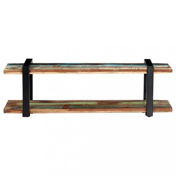 tömör újrahasznosított fa TV szekrény 130 x 40 x 40 cm