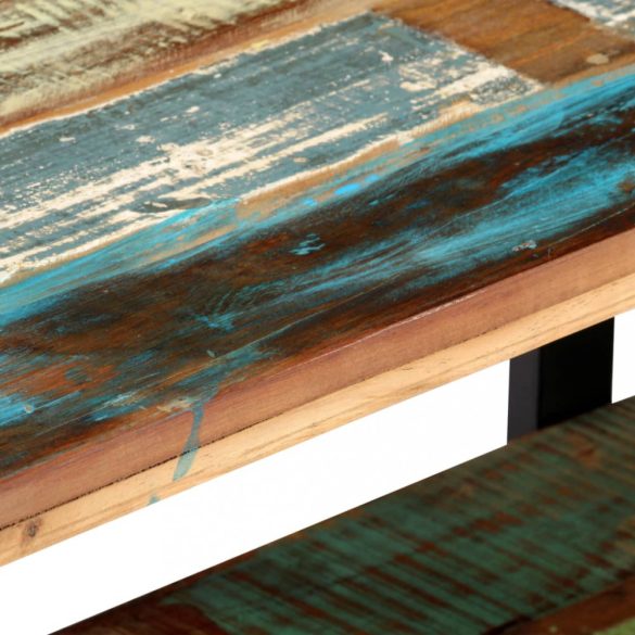 tömör újrahasznosított fa TV szekrény 130 x 40 x 40 cm