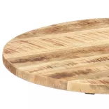 tömör mangófa és öntöttvas kisasztal 60 x (46-63) cm