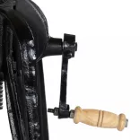 tömör mangófa és öntöttvas kisasztal 60 x (46-63) cm