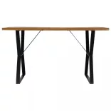 tömör újrahasznosított fa étkezőasztal 140 x 80 x 76 cm