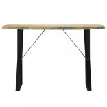 tömör újrahasznosított fa étkezőasztal 120 x 60 x 76 cm