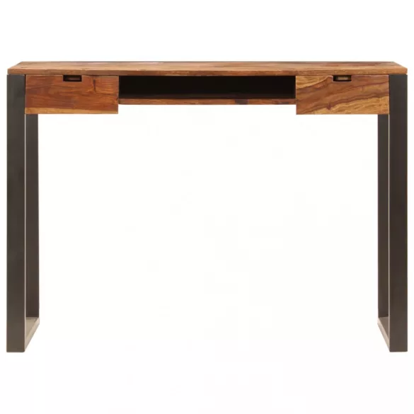 tömör akácfából és acél asztal 110 x 55 x 78 cm