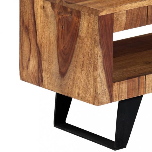 tömör akácfából TV-szekrény 140 x 30 x 40 cm