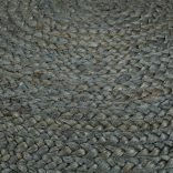 kézzel készült olívazöld juta puff 45 x 30 cm